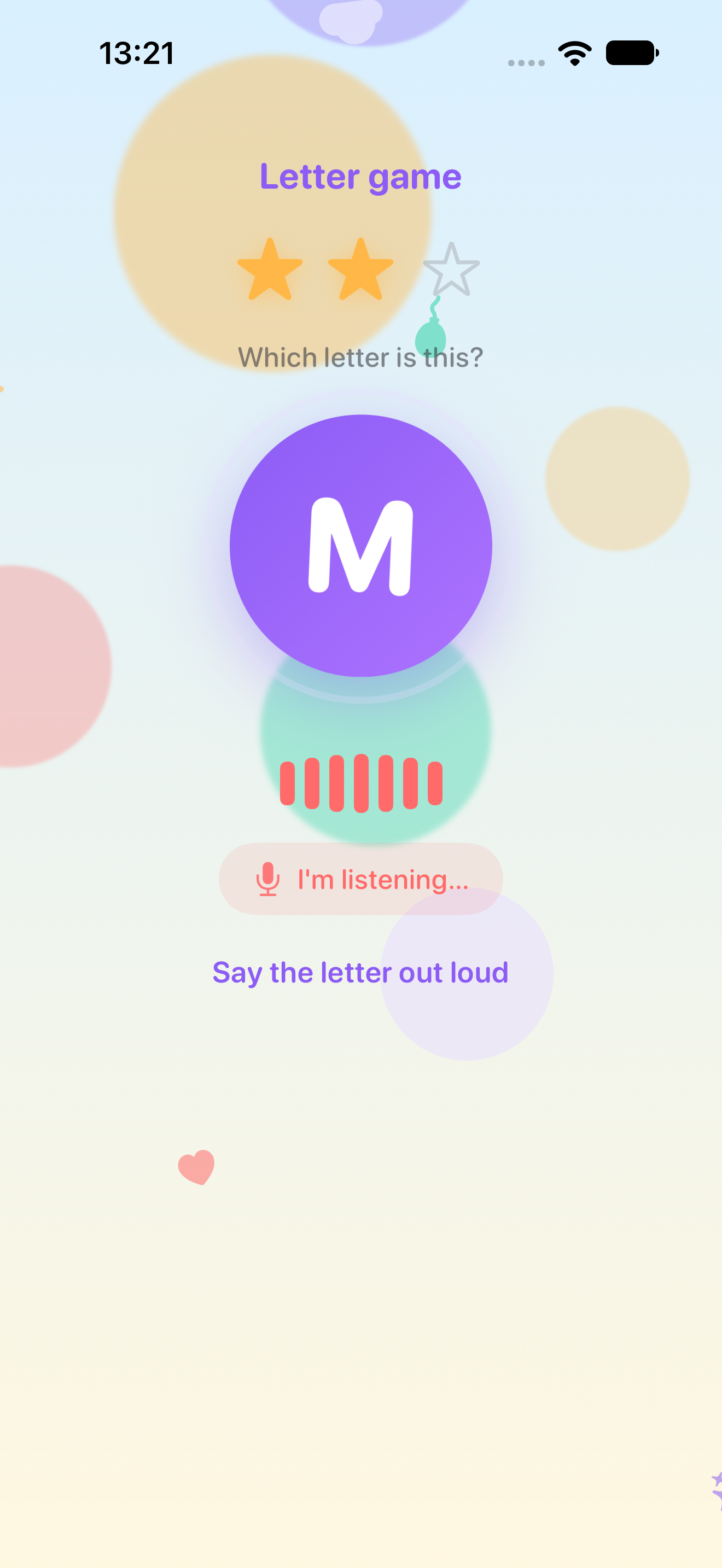 Child earns with letter quizzes — EarnPlay