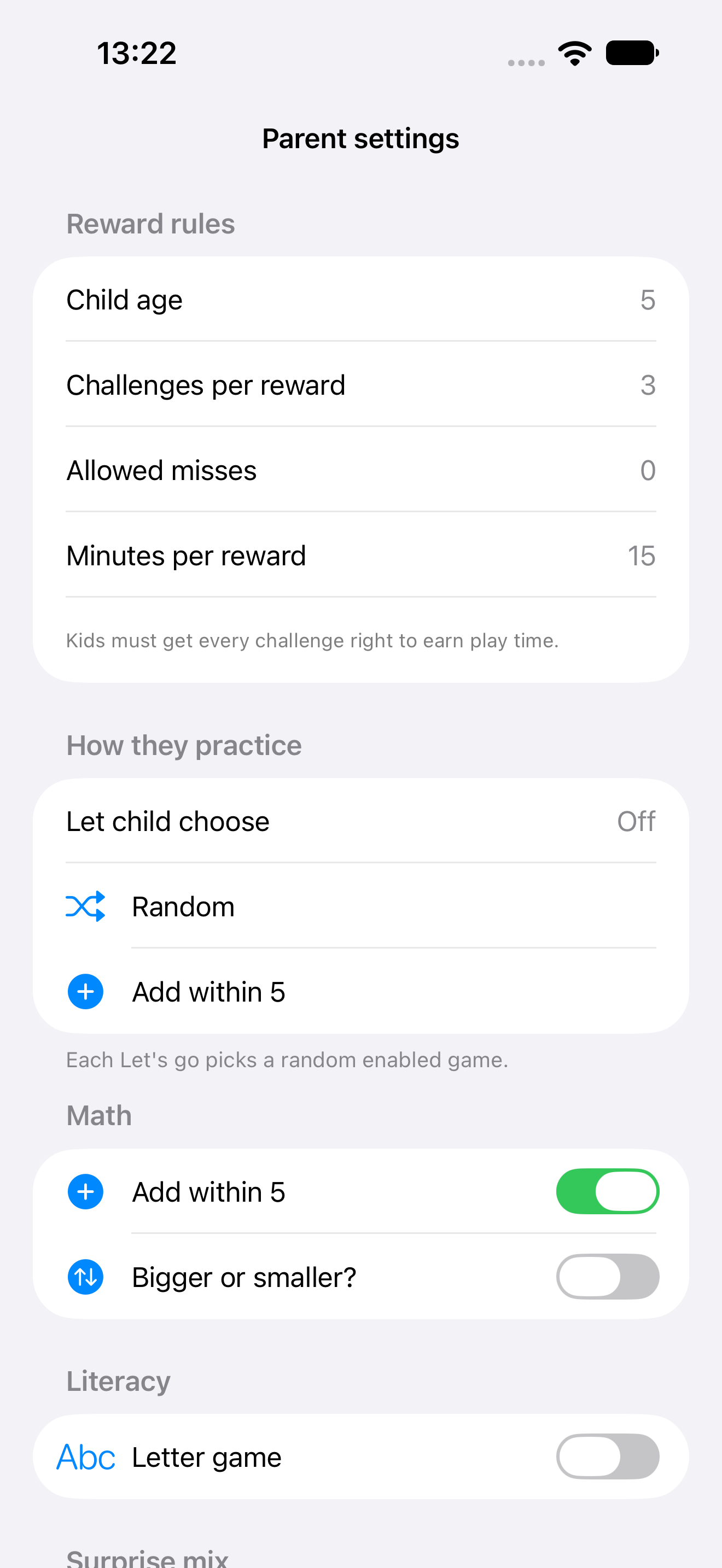 Parent picks gated apps — EarnPlay