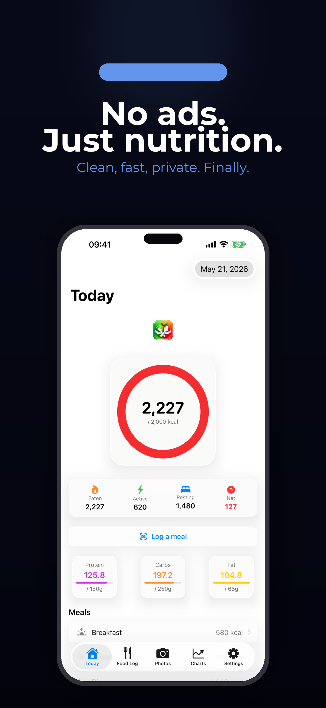 No ads — FoodTracker