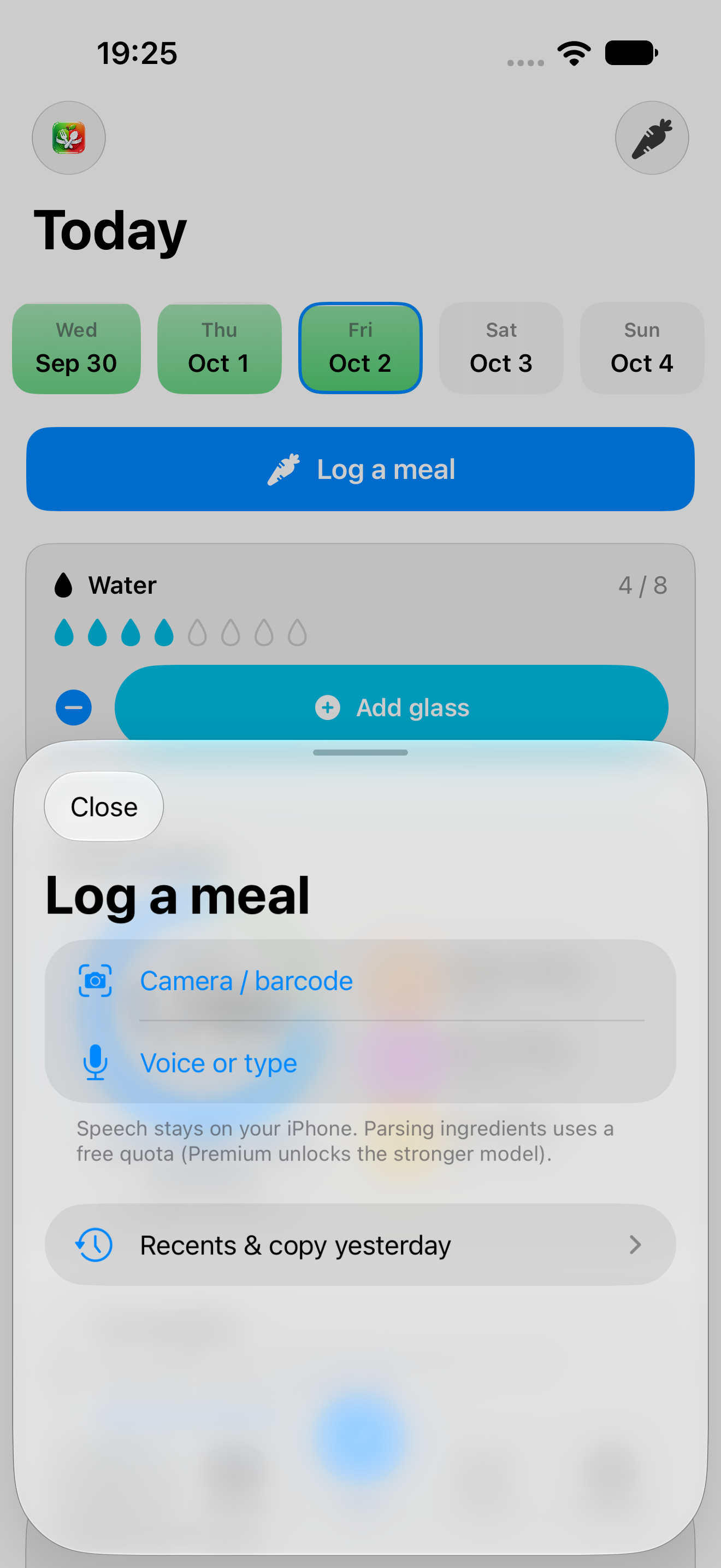 Hub repas — FoodTracker