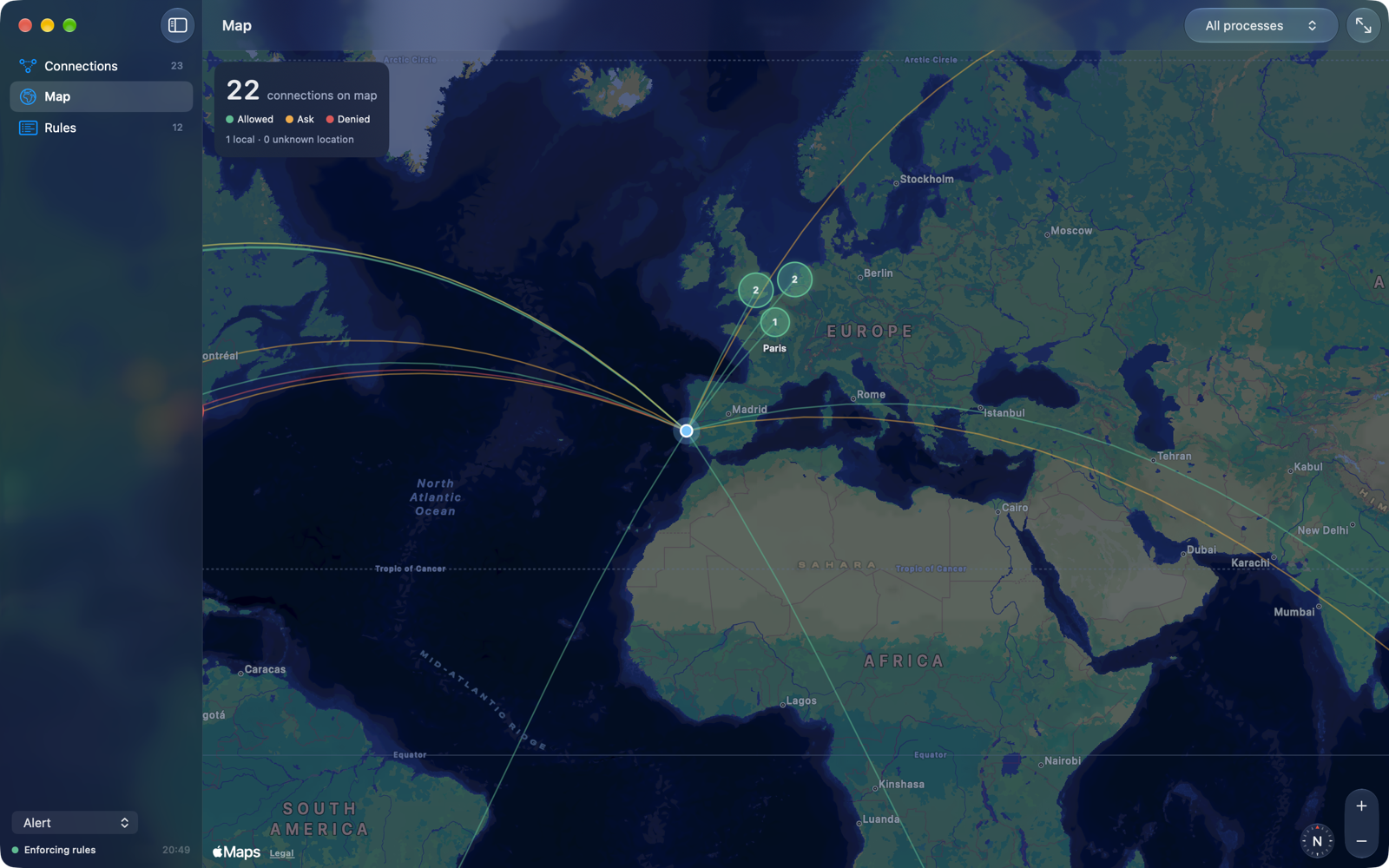 Map — Network Monitor